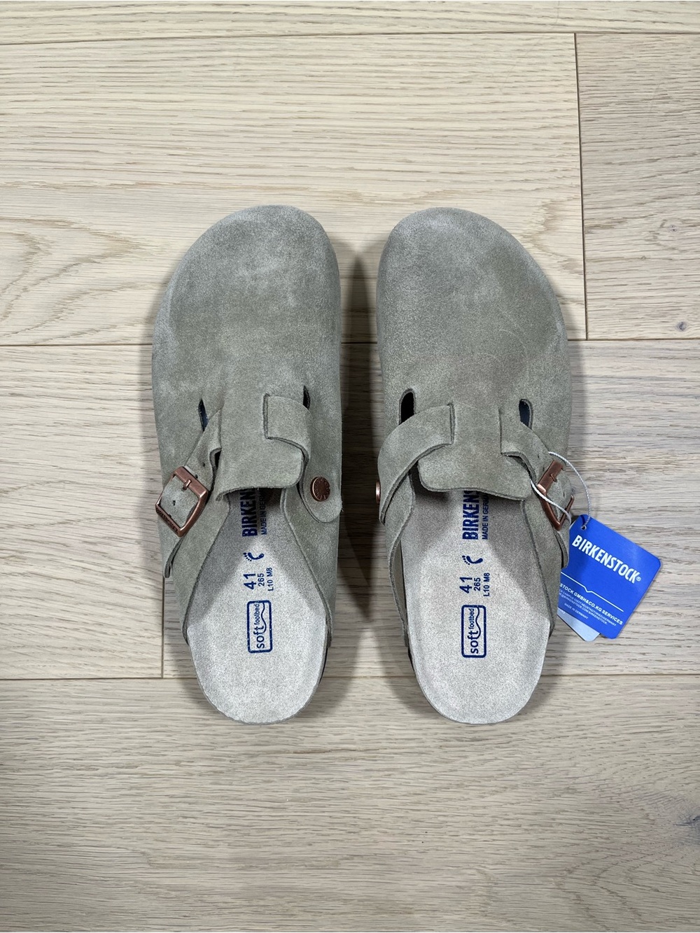 Birkenstock Boston BS Taupe Suede Clogs Size 41, 42, 43 NWT - Picture 4 of 5